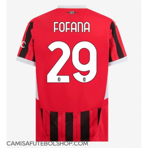 Camisa de time de futebol AC Milan Youssouf Fofana #29 Replicas 1º Equipamento 2024-25 Manga Curta